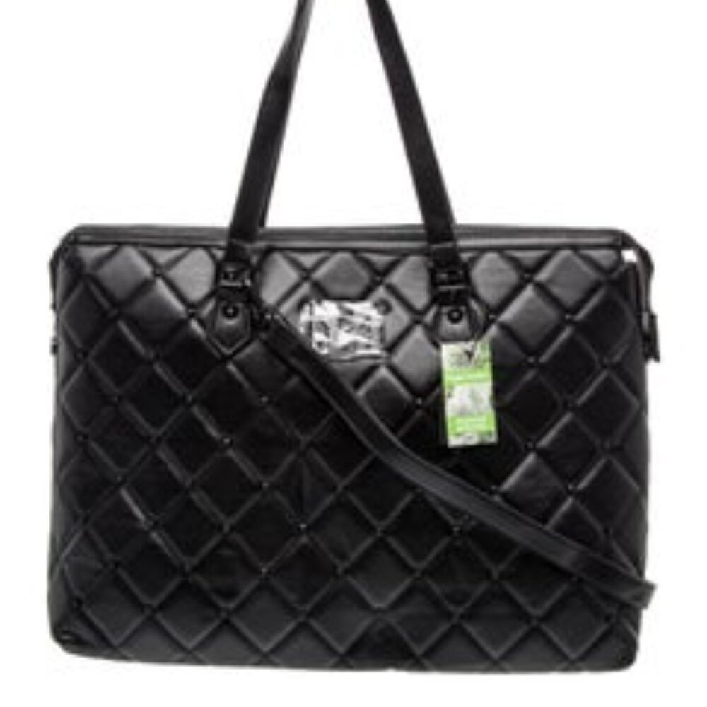 Badgley Mischka Quilted Studded Tote